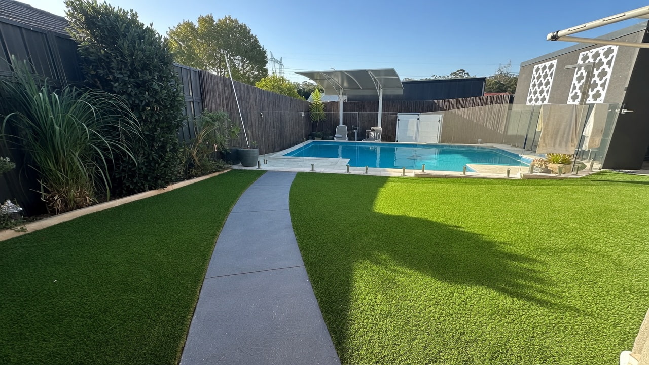 Premium synthetic turf installed in a Sydney backyard