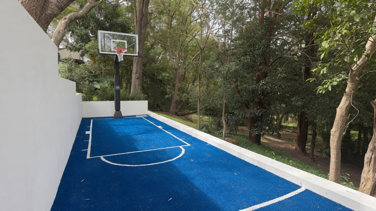 Outdoor entertaining area finished with premium synthetic grass